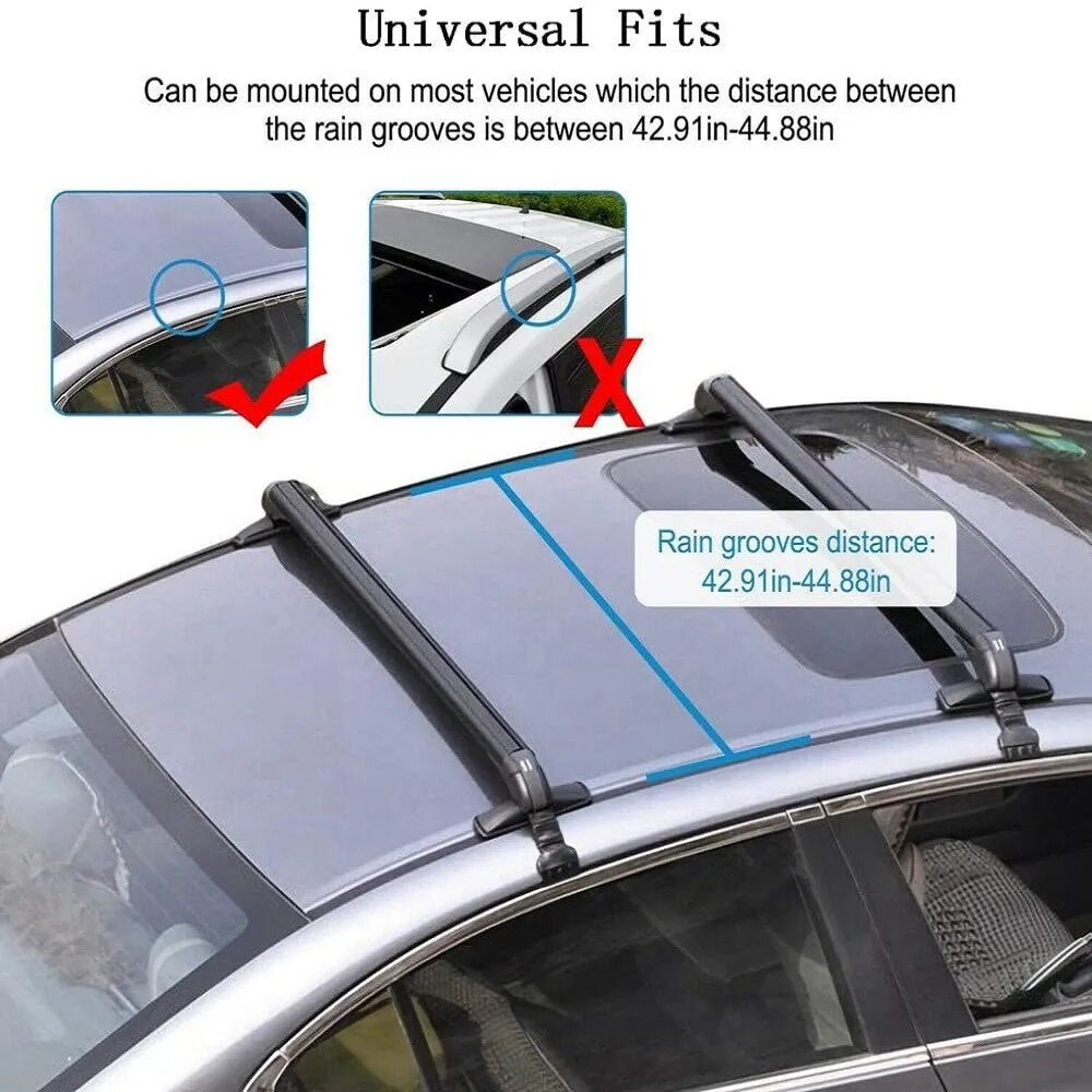 1 Pair Universal Vehicle Car Roof Mounting Rack Rail Bar