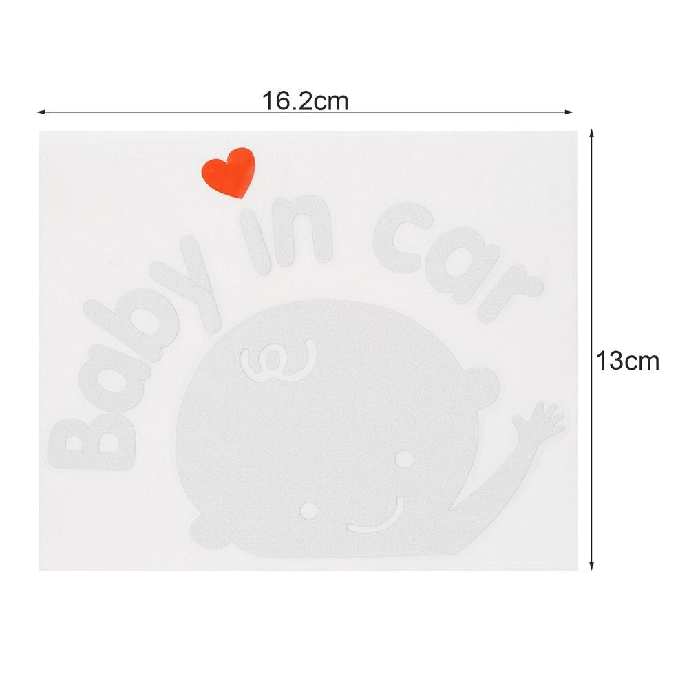 1PC Auto 3D Cartoon Creative 17*14 cm Baby On Board Baby In Car Sticker