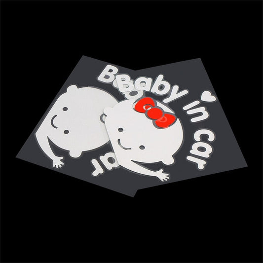 1PC Auto 3D Cartoon Creative 17*14 cm Baby On Board Baby In Car Sticker