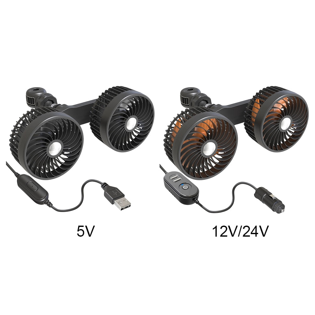 Auto Headrest Ventilation Fan USB Charging Electric Car Cooling Fan