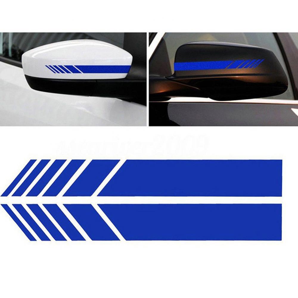 Rearview Mirror Strip Stickers Car Decor Reflective PET Decal