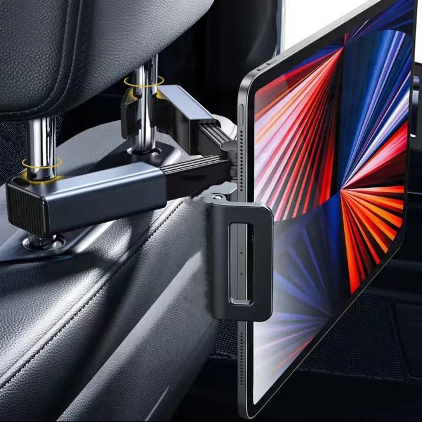 Car Back Seat Headrest Tablet Holder Stretchable Stand Rear Adjustment Bracket