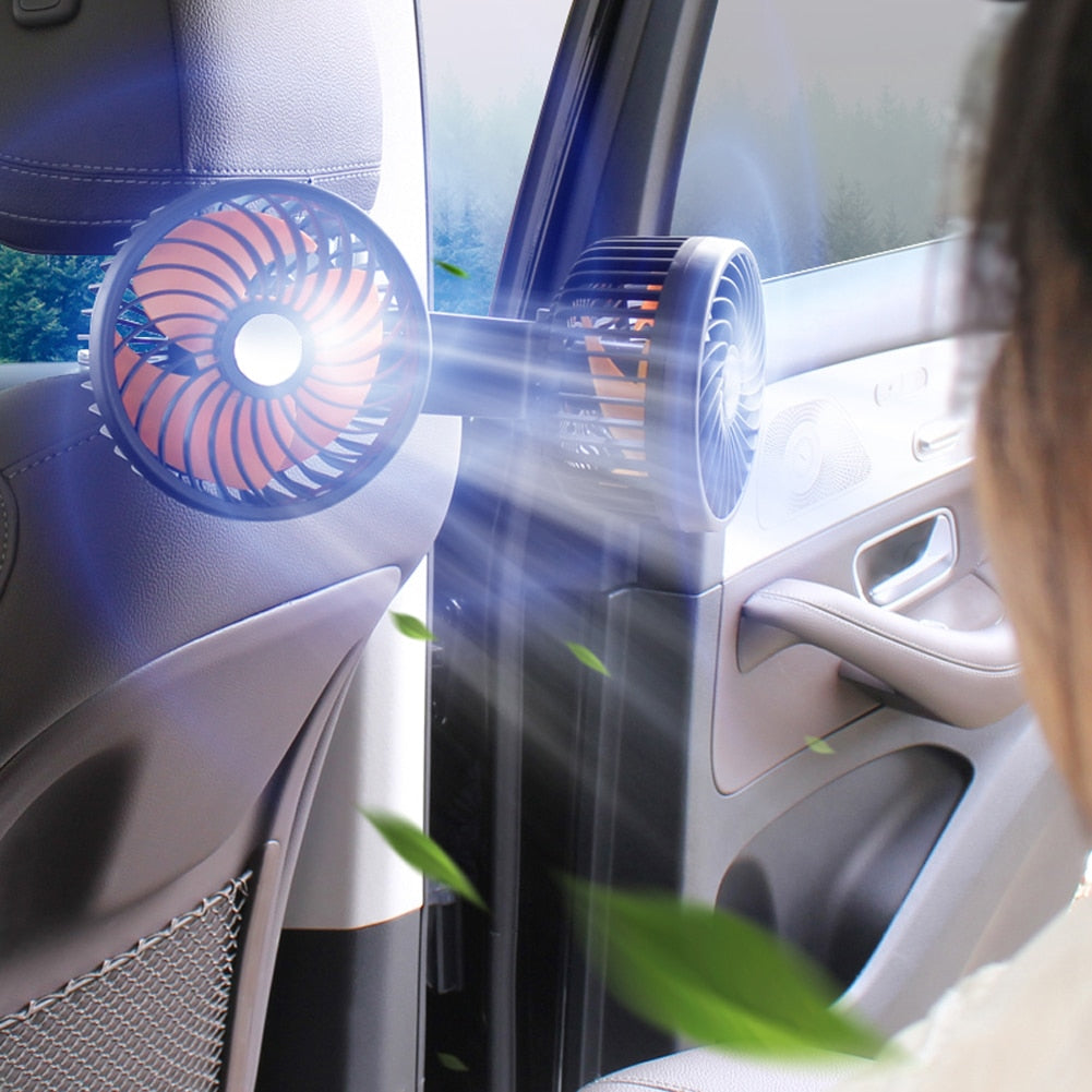 Auto Headrest Ventilation Fan USB Charging Electric Car Cooling Fan