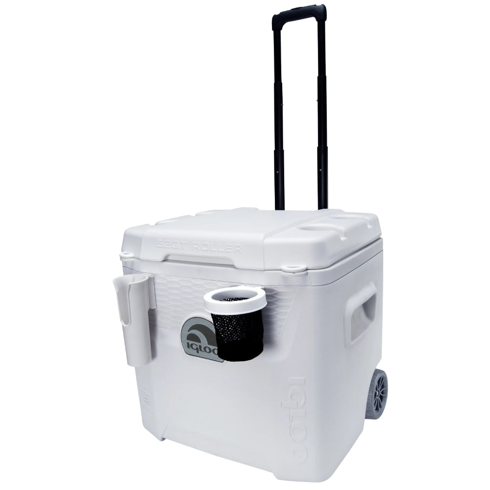 White Portable Coolers 52 Qt 5-Day Marine Ice Chest Cooler With Wheels