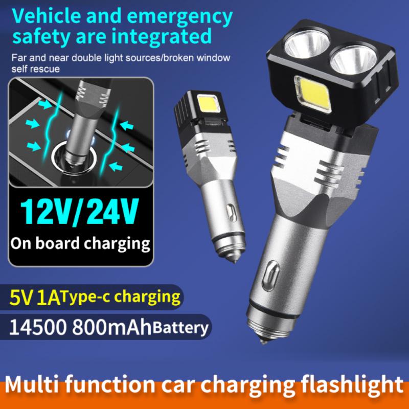 LED Flashlight MINI Car Chargeable Lantern Torch