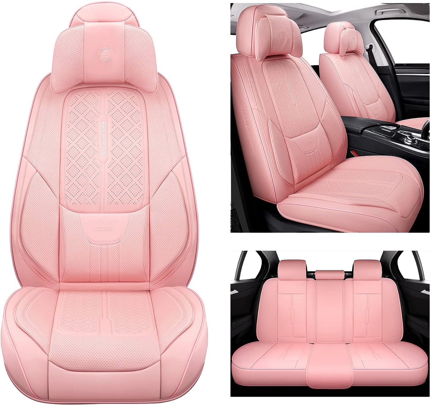 5 Seat Full Set Coverage Faux Leather Car Seat Covers