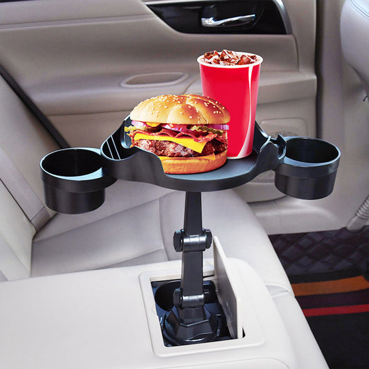 Car Cup Holder Tray With Swivel Base 360 Degree Adjustable