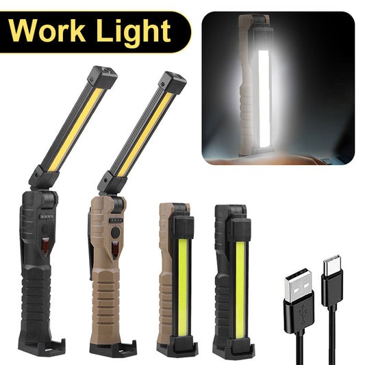 Handheld Flashlight 400 Lumens Type-C USB Rechargeable for Outdoor Car Repair
